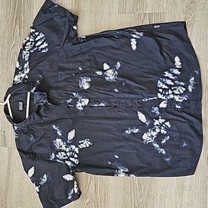 Men's Navy blue tye dye size large Patagonia button down up shirt